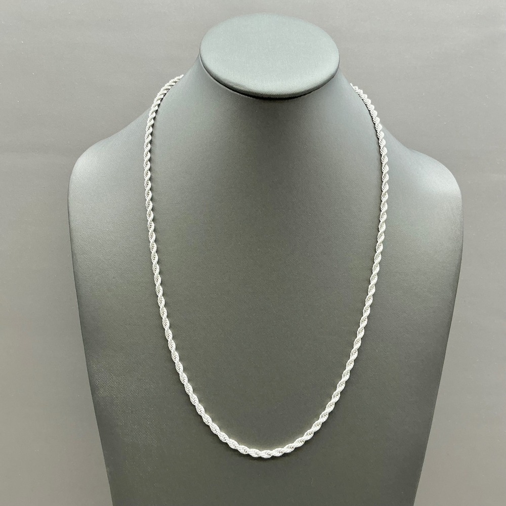 Napier Necklace‎ Vintage Silver Tone Rope Chain Twisted Chain Classic 22"